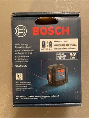 BOSCH GLL50-20 Self-Leveling Cross-Line Laser - Blue & Red